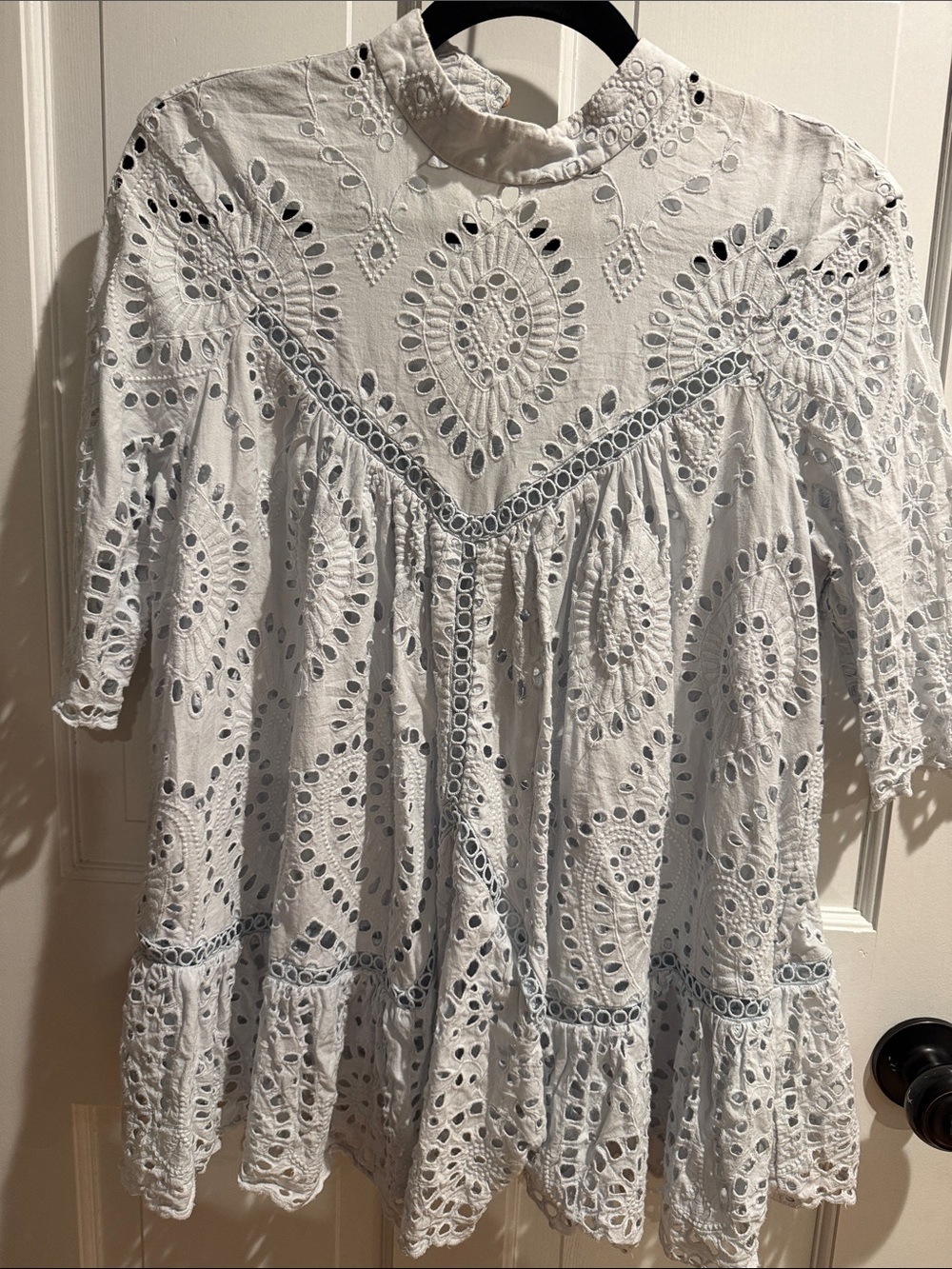 Zimmermann White Eyelet Cotton Blouse